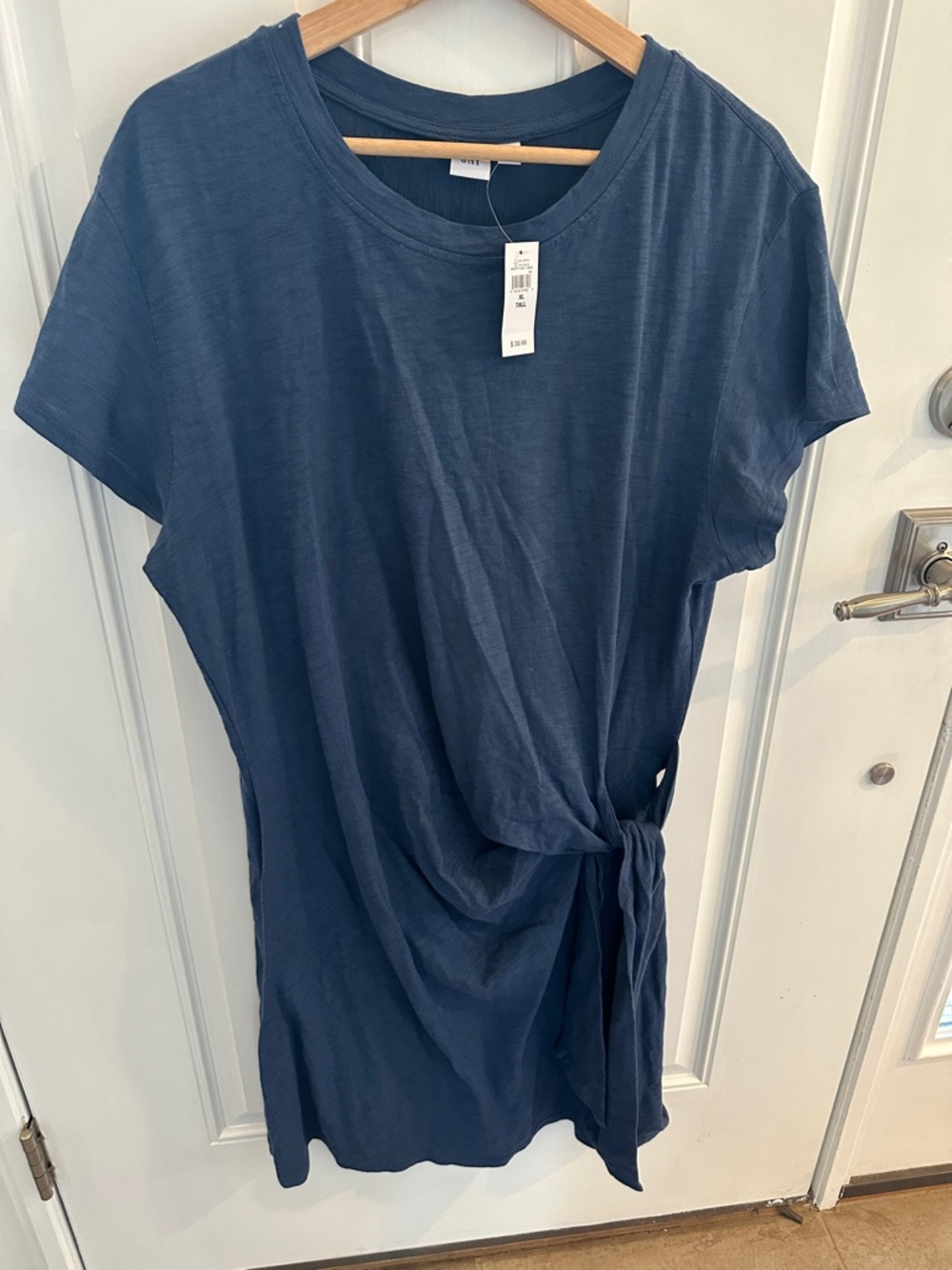 Old Navy Navy Side-Tie Mini T-Shirt Dress